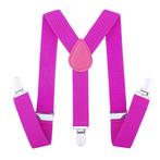 Fako Fashion - Kinder Bretels - Effen - 65cm - Fuchsia, Verzenden, Nieuw