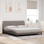 vidaXL Bedframe zonder matras stof taupe 180x200 cm, Huis en Inrichting, Eenpersoons, Verzenden, Nieuw, 80 cm