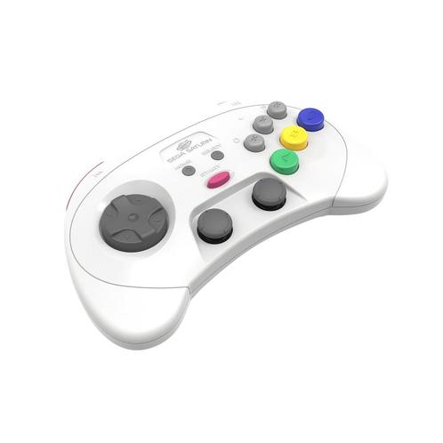 Retro-Bit SEGA Saturn 2.4G Wireless Pro Controller White, Spelcomputers en Games, Games | Pc, Verzenden