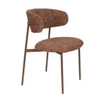 *WOONWINKEL* Vintage Eetkamerstoel Walnoot Terra, Huis en Inrichting, Stoelen, Verzenden, Nieuw, Stof