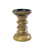Kandelaar mango hout ringen 15cm, Verzenden, Nieuw
