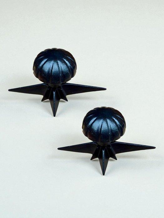 Deurklink - 1920-1930 - Set van twee deurknoppen met, Antiek en Kunst, Curiosa en Brocante