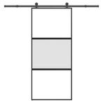 vidaXL Schuifdeur met beslag 90x205 cm gehard glas en, Doe-het-zelf en Verbouw, Deuren en Horren, Verzenden, Nieuw