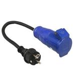 CEE verloopstekker camping 3 polig 1.5mm² 30cm, Ophalen of Verzenden, Nieuw