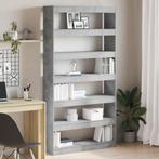 vidaXL Boekenkast/Roomdivider Betongrijs 100x30x198 cm, Verzenden, Nieuw, Overige houtsoorten