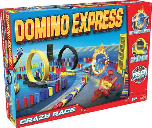 Domino Express - Crazy Race | Goliath - Kinderspellen, Kinderen en Baby's, Speelgoed | Bouwstenen, Nieuw, Verzenden