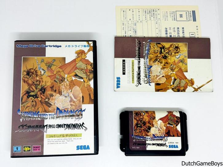 Sega Megadrive - Shining And The Darkness + Reg. Card - Japa, Spelcomputers en Games, Games | Sega, Gebruikt, Verzenden
