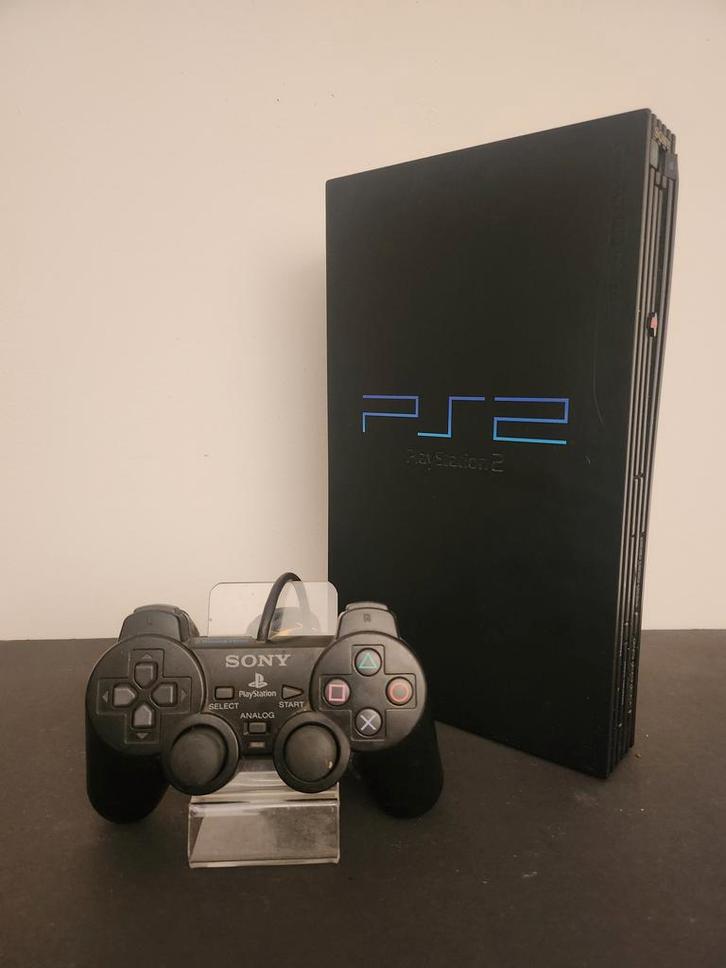 Zwarte Phat Playstation 2 (SCPH-30004) + Orginele Controller, Spelcomputers en Games, Spelcomputers | Sony PlayStation 2, Ophalen of Verzenden