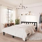 vidaXL Bedframe massief grenenhout zwart 140x190 cm, Huis en Inrichting, Slaapkamer | Bedden, Verzenden, Zwart, Hout, Nieuw