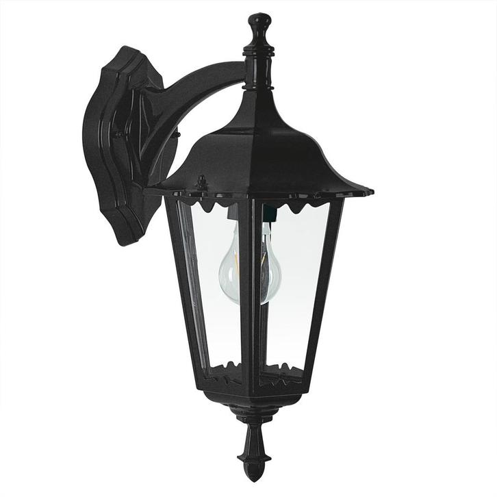 Ancona Muurlamp hang Zwart met 8W Bewegingssensor LED, Tuin en Terras, Buitenverlichting, Bewegingssensor, Led, 50 tot 250 watt