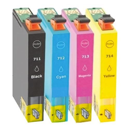 Epson Stylus SX510W cartridges T0715 Set 4 stuks huismerk, Computers en Software, Printerbenodigdheden, Nieuw, Verzenden