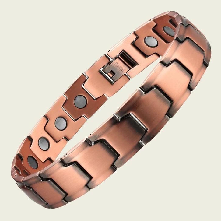 Luxe gezondheidsarmband magnetisch koper – 1,2 cm, Sieraden, Tassen en Uiterlijk, Armbanden, Ophalen of Verzenden