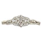 Witgouden armband met diamant 14 krt, Verzenden, Zo goed als nieuw, Wit, Goud