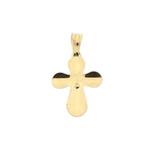 Gouden hanger van een kruis met corpus (Hanger of bedel), Ophalen of Verzenden, Gebruikt, Goud, Overige merken