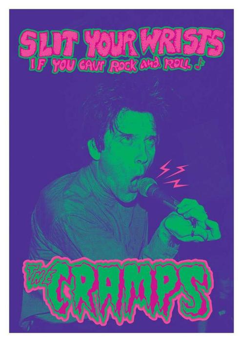 Posters - Poster Cramps, The - Slit Your Wrists, Verzamelen, Muziek, Artiesten en Beroemdheden, Zo goed als nieuw, Verzenden