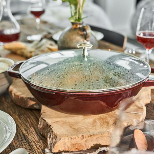 GGM Gastro | STAUB | SPECIALITIES - Wok met glazen deksel -, Huis en Inrichting, Keuken | Potten en Pannen, Verzenden
