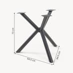 Tafelonderstel Viserinna spider poot 95x95x73 cm zwart [en.c, Huis en Inrichting, Tafelonderdelen, Verzenden, Nieuw