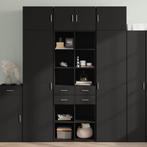 vidaXL Opbergkast 70x42,5x225 cm bewerkt hout zwart, Huis en Inrichting, Minder dan 50 cm, Nieuw, Overige houtsoorten, 50 tot 75 cm