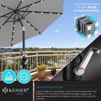 KESSER® Parasol LED Solar Stokparasol met Zwengel Incl. 2in1, Verzenden, Nieuw