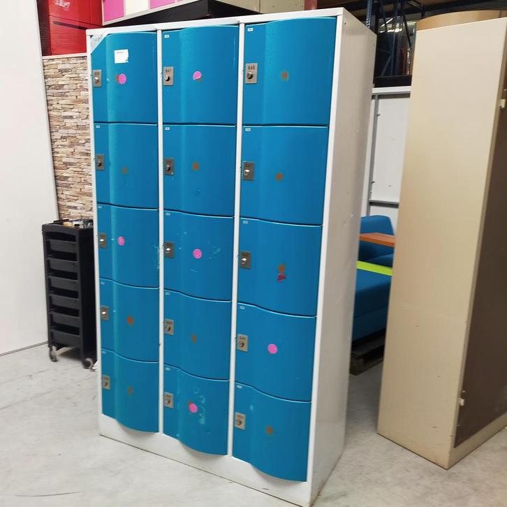 15-deurs CP lockerkast MET SCHADE - 195x116x48 cm, Huis en Inrichting, Kasten | Lockerkasten, Ophalen of Verzenden