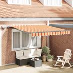 vidaXL Handmatig Intrekbare Luifel met LED Geel en Oranje, Verzenden, Nieuw