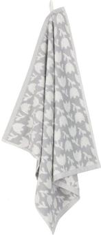HEMA Keukendoek - 50 x 50 - katoen - wit/grijs bloemen, Huis en Inrichting, Verzenden, Nieuw