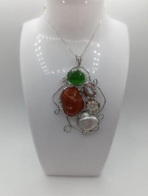 Zonder Minimumprijs - Ketting met hanger Zilver, Cammeo, Sieraden, Tassen en Uiterlijk, Antieke sieraden