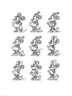 Kunstdruk Minnie Mouse Sketched Multi 60x80cm, Verzenden, Nieuw