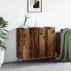 vidaXL Dressoir Bruin 90 x 34 x 80 cm Bewerkt hout, Huis en Inrichting, Kasten | Dressoirs, Verzenden, Nieuw, Overige houtsoorten