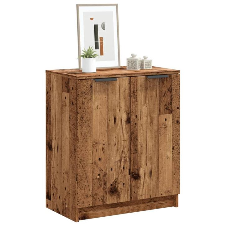 vidaXL Schoenenkast 59x35x70 cm bewerkt hout oud houtkleurig, Huis en Inrichting, Kasten | Schoenenrekken, Nieuw, Verzenden