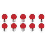 LED Lamp 10 Pack - Romba - Rood Gekleurd - E27 Fitting - 1W, Ophalen of Verzenden, Nieuw, Overige materialen