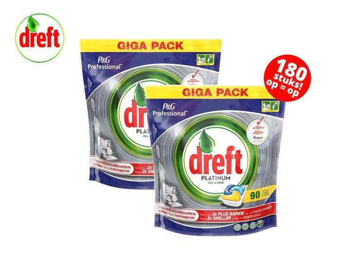 Dreft Platinum All in One Lemon Vaatwastabletten - 180 stuks, Huis en Inrichting, Schoonmaakartikelen, Verzenden