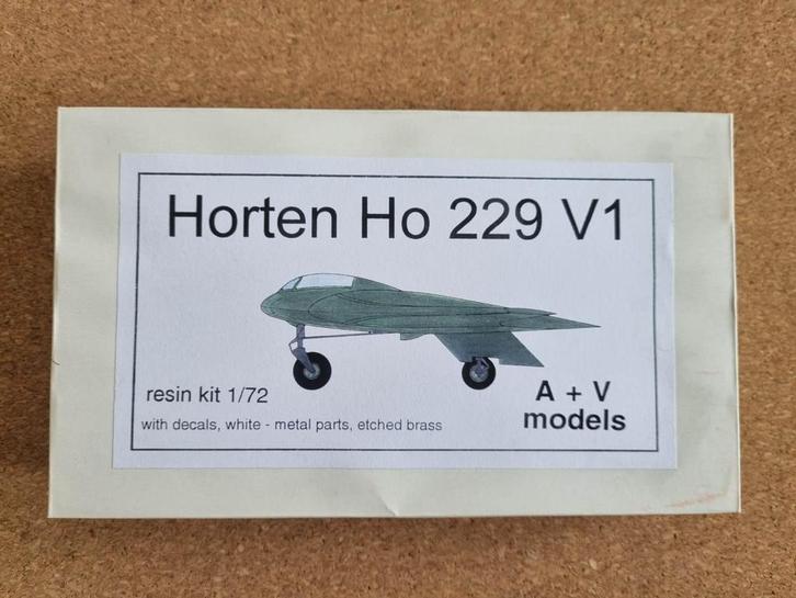 A+V Models AV061 Horten Ho 229 V1 1:72 resin, Hobby en Vrije tijd, Modelbouw | Vliegtuigen en Helikopters, Verzenden