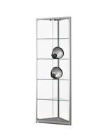 Luxe vitrinekast hoek aluminium 50 cm, Nieuw in verpakking