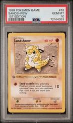 Sandshrew (BS 62) 1st edition Shadowless PSA 10, Ophalen of Verzenden, Nieuw