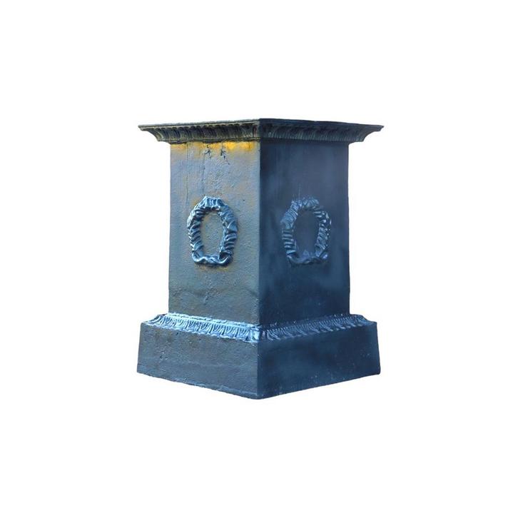 Sokkel - krans afgebeeld - gietijzer - 55 cm - zwart, Huis en Inrichting, Woonaccessoires | Zuilen en Pilaren, Ophalen of Verzenden