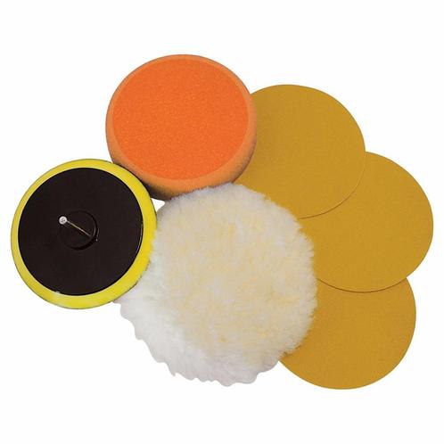Silverline Schuur- en polijstset - Ø 125 mm - 6-delig - V.., Auto diversen, Onderhoudsmiddelen, Ophalen of Verzenden