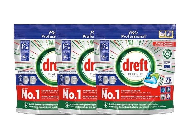 Dreft Platinum regular vaatwastabletten - 225 stuks, Huis en Inrichting, Schoonmaakartikelen, Verzenden