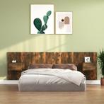 vidaXL Hoofdbord met kastjes bewerkt hout gerookt, Huis en Inrichting, Slaapkamer | Bedden, Verzenden, Nieuw, Bruin, Hout