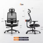 Ergonomische Bureaustoel – 4D Armsteunen &amp; Hoofdsteun, Verzenden, Nieuw