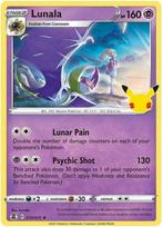 Lunala Pokémon kaart uit de Celebrations serie, Nieuw, Foil, Losse kaart, Verzenden