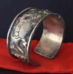 Zodiak armband manchette Miao-Hmong, 51 g, in etnisch zilver