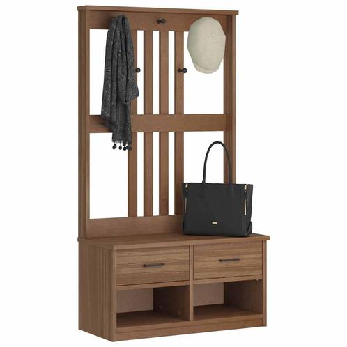 vidaXL Halboom SANDENS 87x40x159,5 cm massief grenenhout, Huis en Inrichting, Banken | Voetenbanken en Poefen, Nieuw, Verzenden