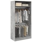 vidaXL Kledingkast 100x50x200 cm bewerkt hout betongrijs, Verzenden, Nieuw