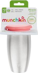 Munchkin Stainless Steel Miracle 360° Sippy Cup Pink, Antiek en Kunst, Verzenden