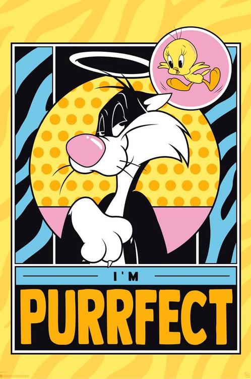 Poster Looney Tunes Tweety and Sylveste 61x91,5cm, Verzamelen, Posters, Nieuw, A1 t/m A3, Verzenden