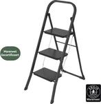 2dekans | BRASQ Huishoudtrap 3-treden Zwart - keukentrap, Ophalen of Verzenden, Zo goed als nieuw
