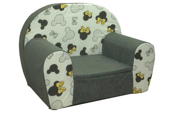 Kinderfauteuil - 60x40x45 cm - muis oren met gele strik -..., Kinderen en Baby's, Kinderkamer | Tafels en Stoelen, Nieuw, Ophalen of Verzenden