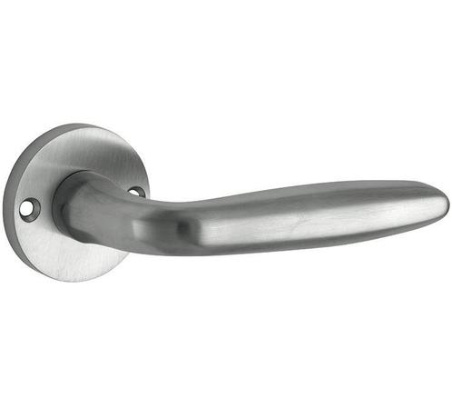 Deurklink op ongeveerd rozet Banaan/Elegant mat nikkel, Doe-het-zelf en Verbouw, Hang- en Sluitwerk, Verzenden