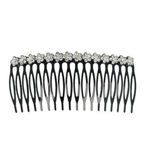 Sierkam Metaal Bloemen Rand Strass Steentjes 9cm Zwart Zi..., Sieraden, Tassen en Uiterlijk, Uiterlijk | Haarverzorging, Verzenden